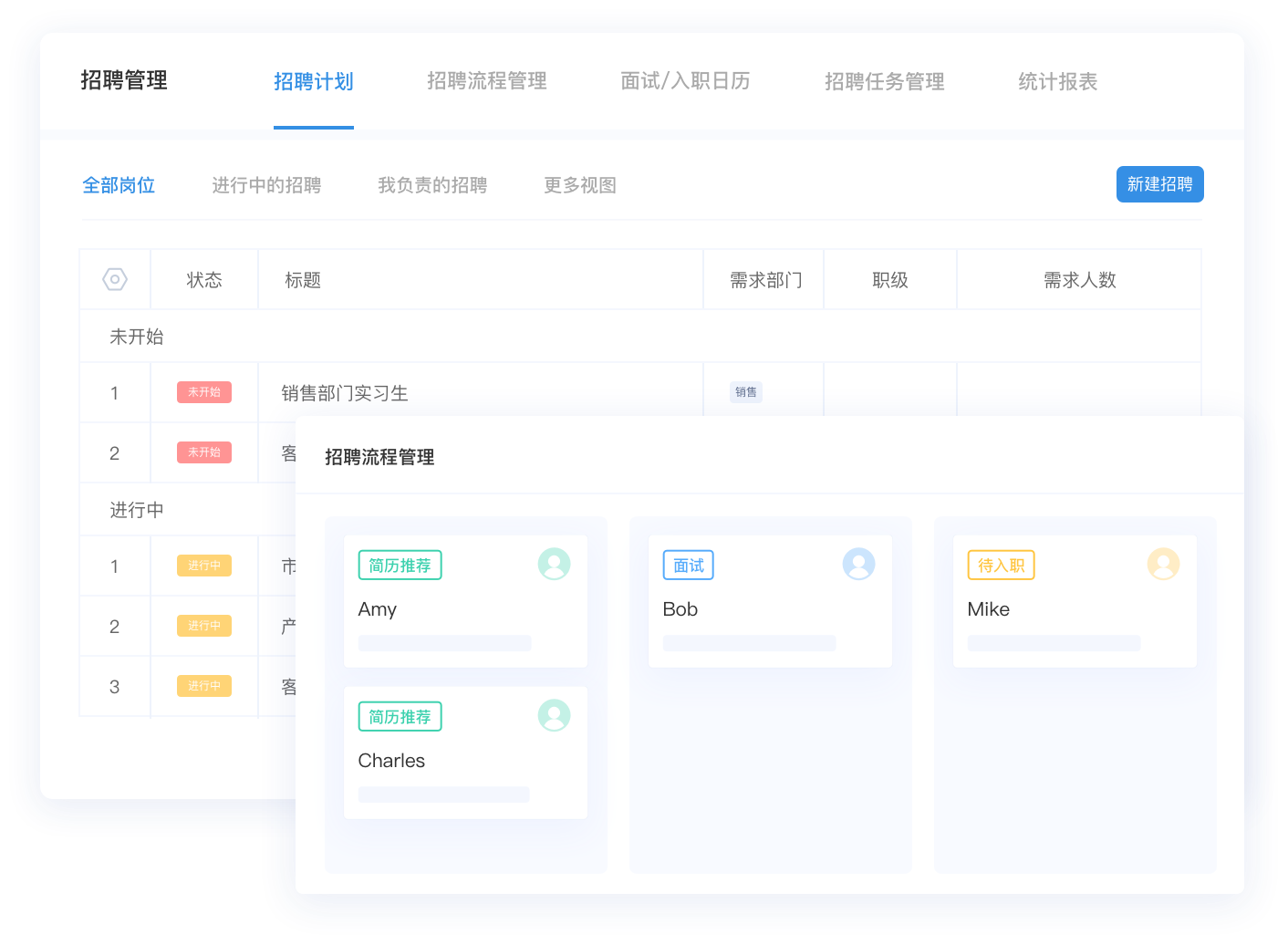 管理招聘计划和流程